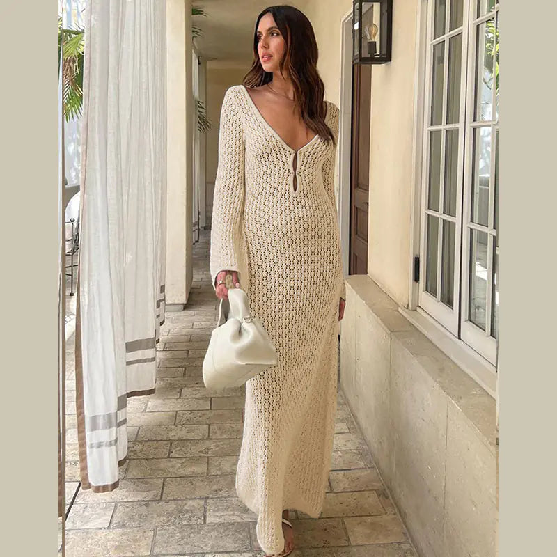 Knitted Beach Cover-Up Dress